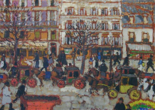 Rippl-Rónai József: A körút, 1900, olaj/tábla, 52x73 cm